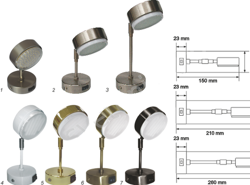 Накладной акцентный светильник на кронштейне GX53