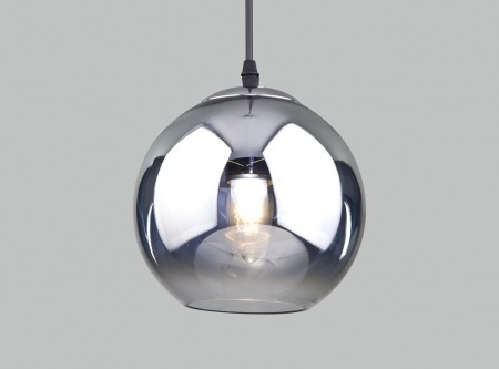 Светильник подвес. ШАР под лампу Е27 дымчатый Rowan d18х180см EUROSVET